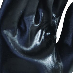 Guante negro con una inmersión de pvc consoporte de algodón 14 pulgadas - Image 3