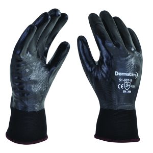 Guante nylon negro con recubrimiento total de nitrilo sólido - Image 1