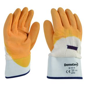 guante de algodon con latex