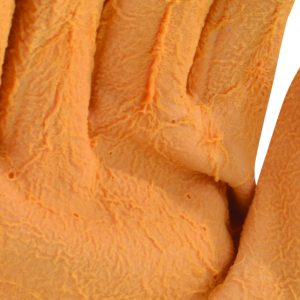 Guante de algodón con látex amarillo en palma y medio dorso - Image 3